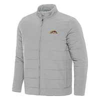 Men's Antigua  Gray Western Michigan Broncos Swelter Full-Zip Jacket