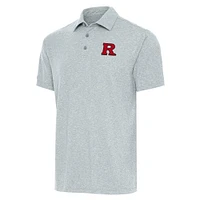 Men's Antigua Heather Gray Rutgers Scarlet Knights Big & Tall Par 3 Polo