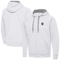 Men's Antigua White New Mexico Lobos Big & Tall Victory Full-Zip Hoodie