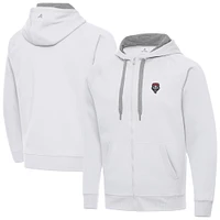 Men's Antigua White New Mexico Lobos Big & Tall Victory Full-Zip Hoodie