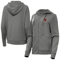 Women's Antigua Heather Boston College Eagles Seeker Full-Zip Hoodie Jacket