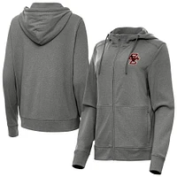 Women's Antigua Heather Boston College Eagles Seeker Full-Zip Hoodie Jacket