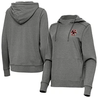 Women's Antigua Heather Boston College Eagles Justice Pullover Hoodie