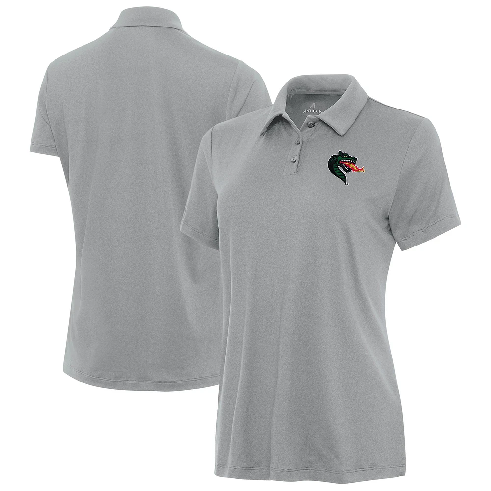 Women's Antigua Gray UAB Blazers Reprocess Polo