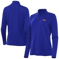 Women's Antigua  Royal Tulsa Golden Hurricane Reprocess Quarter-Zip Top