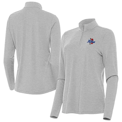 Women's Antigua Heather Tulsa Golden Hurricane Bright Quarter-Zip Top