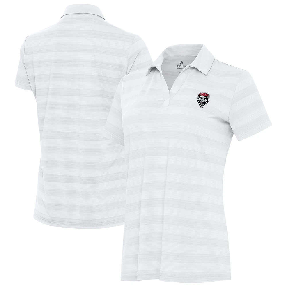 Women's Antigua White New Mexico Lobos Tunnel Polo
