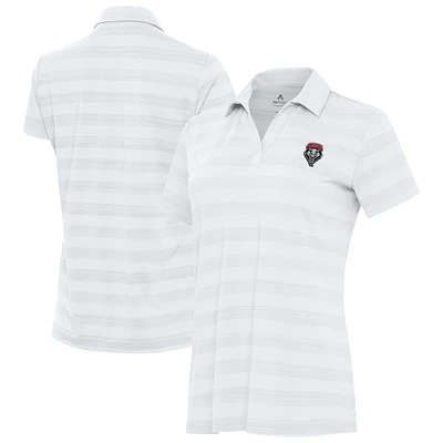 Women's Antigua White New Mexico Lobos Tunnel Polo