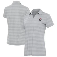 Women's Antigua Gray New Mexico Lobos Tunnel Polo