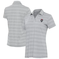 Women's Antigua Gray New Mexico Lobos Tunnel Polo
