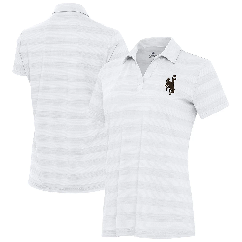 Women's Antigua Wyoming Cowboys Tunnel Polo