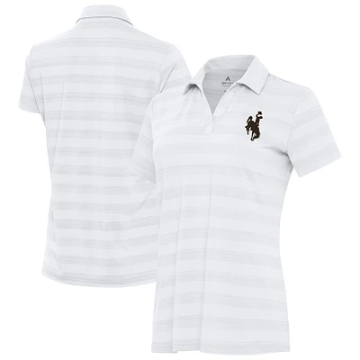 Women's Antigua Wyoming Cowboys Tunnel Polo