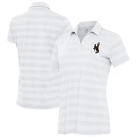 Women's Antigua Wyoming Cowboys Tunnel Polo