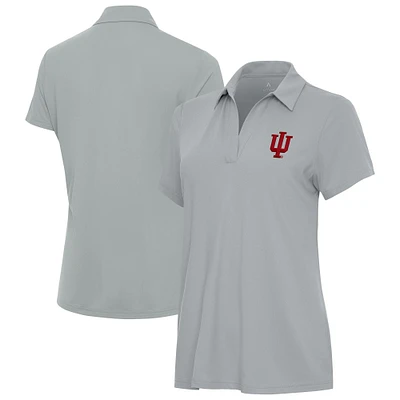 Women's Antigua Gray Indiana Hoosiers Era Polo