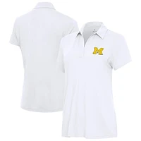 Women's Antigua White Michigan Wolverines Era Polo