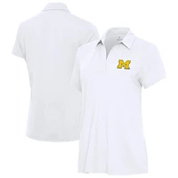 Women's Antigua White Michigan Wolverines Era Polo