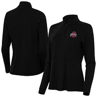 Women's Antigua Ohio State Buckeyes Intent Quarter-Zip Top