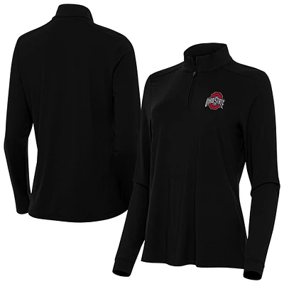 Women's Antigua Ohio State Buckeyes Intent Quarter-Zip Top