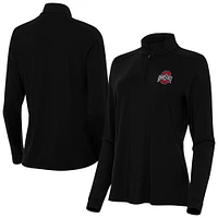 Women's Antigua Ohio State Buckeyes Intent Quarter-Zip Top