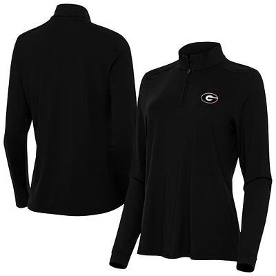 Women's Antigua Georgia Bulldogs Intent Quarter-Zip Top