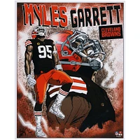 Myles Garrett Cleveland Browns 16" x 20" Photo Print - Art by Brian Kong - Limited Edition of 99