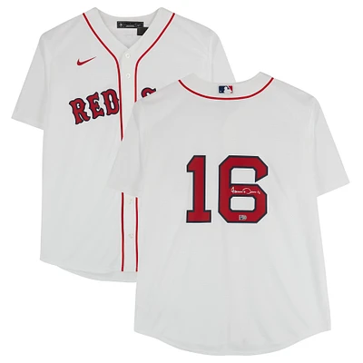 Jarren Duran Boston Red Sox Autographed White Nike Replica Jersey