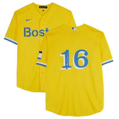Jarren Duran Boston Red Sox Autographed Nike City Connect Replica Jersey