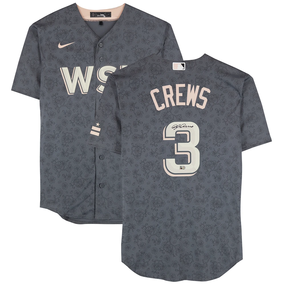 Dylan Crews Washington Nationals Autographed Nike City Connect Replica Jersey