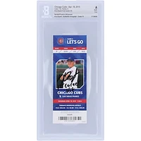 Kris Bryant Chicago Cubs Autographed Beckett Fanatics Witnessed Authenticated Auto 10 Ticket from April 18, 2015 with "1st Career Hit" Inscription