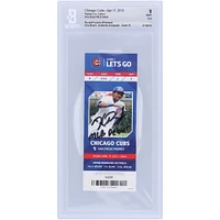 Kris Bryant Chicago Cubs Autographed Beckett Fanatics Witnessed Authenticated 9/10 Ticket from April 17, 2015 with "MLB Debut" Inscription