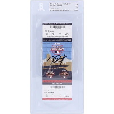Kris Bryant Chicago Cubs Autographed Beckett Fanatics Witnessed Authenticated Auto 10 Ticket from July 13, 2014 - MLB All-Star Sunday