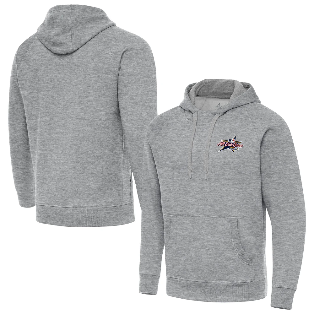 Men's Antigua Heather Gray 2025 MLB All-Star Victory Pullover Hoodie
