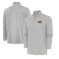 Men's Antigua  Heather Gray 2025 MLB All-Star Game Hunk Quarter-Zip Top