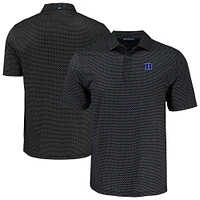 Men's Cutter & Buck Duke Blue Devils Pike Eco Shadow Check Print Recycled Polo