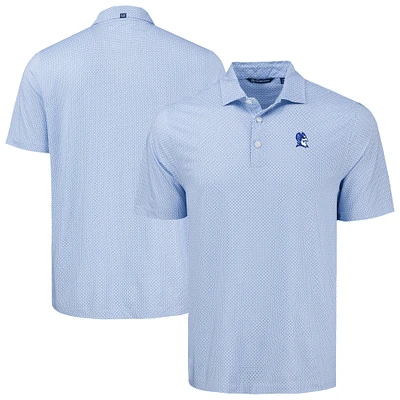 Men's Cutter & Buck Royal Duke Blue Devils Pike Eco Diamond Dot Print Recycled Polo