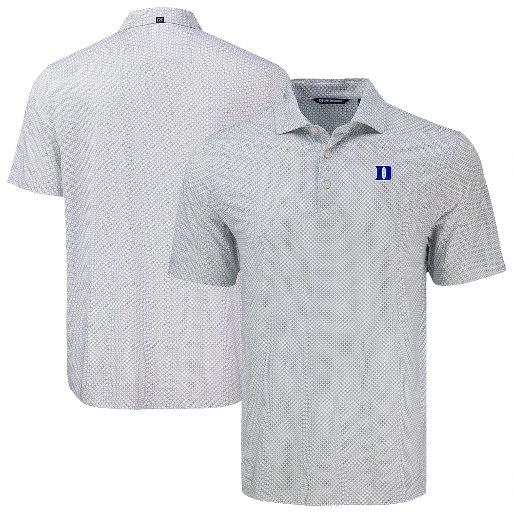 Men's Cutter & Buck Duke Blue Devils Pike Eco Diamond Dot Print Recycled Polo