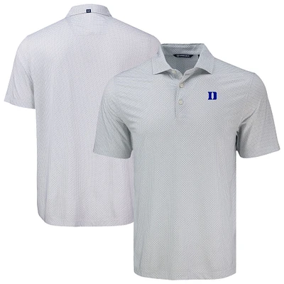 Men's Cutter & Buck Duke Blue Devils Pike Eco Diamond Dot Print Recycled Polo