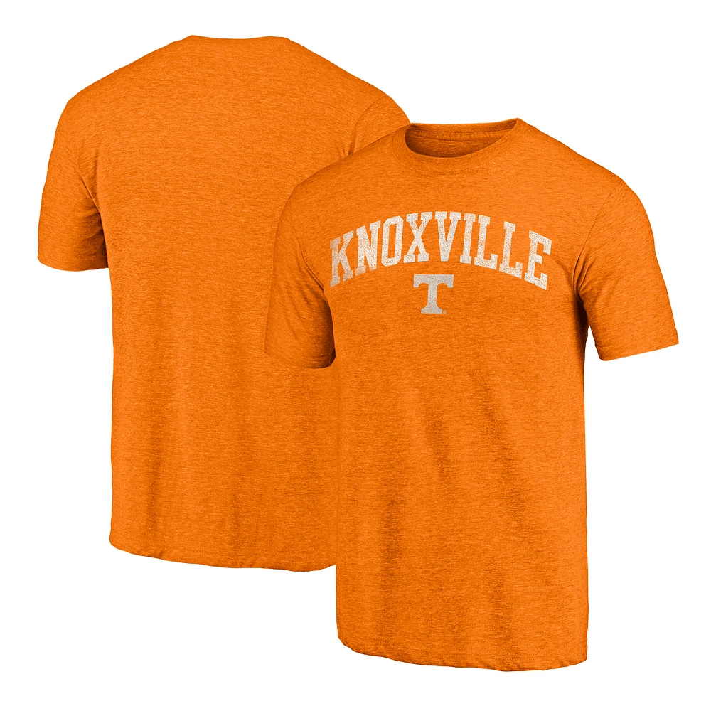 Men's Fanatics Tennessee Orange Volunteers Arched City Tri-Blend T-Shirt