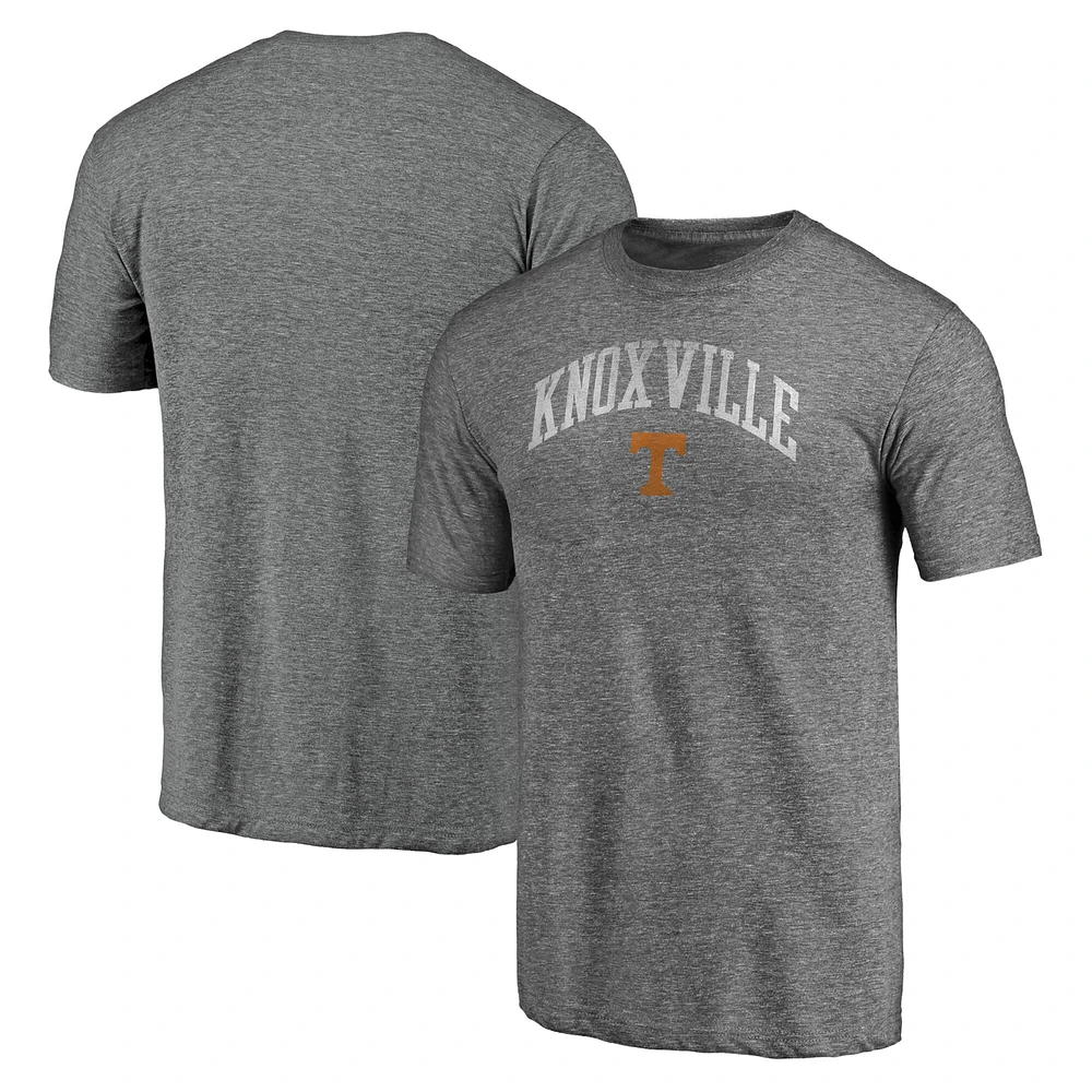 Men's Fanatics Heather Gray Tennessee Volunteers Arched City Tri-Blend T-Shirt