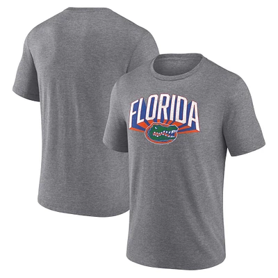 Men's Fanatics Gray Florida Gators Heritage Tri-Blend 3D Burst T-Shirt