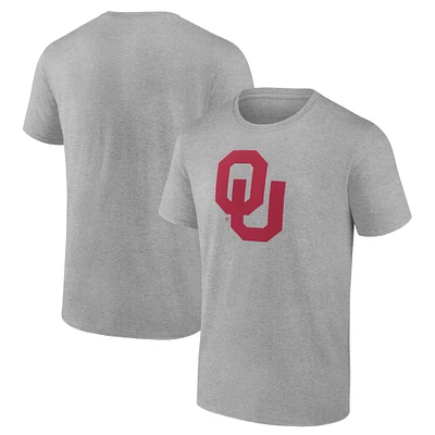 Men's Fanatics Gray Oklahoma Sooners Primary Logo T-Shirt