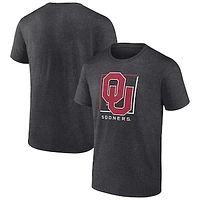 Men's Fanatics  Charcoal Oklahoma Sooners Fundamentals Halved Team T-Shirt