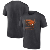 Men's Fanatics  Charcoal Oregon State Beavers Fundamentals Halved Team T-Shirt