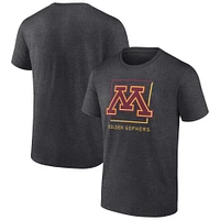 Men's Fanatics  Charcoal Minnesota Golden Gophers Fundamentals Halved Team T-Shirt