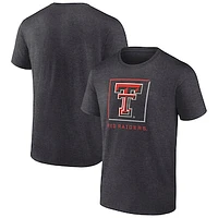 Men's Fanatics  Charcoal Texas Tech Red Raiders Fundamentals Halved Team T-Shirt