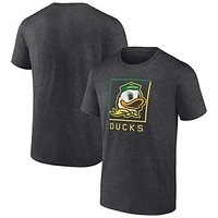 Men's Fanatics  Charcoal Oregon Ducks Fundamentals Halved Team T-Shirt