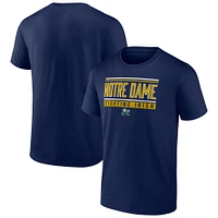 Men's Fanatics Navy Notre Dame Fighting Irish Fundamentals Stripe and Block T-Shirt