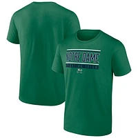 Men's Fanatics Green Notre Dame Fighting Irish Fundamentals Stripe and Block T-Shirt