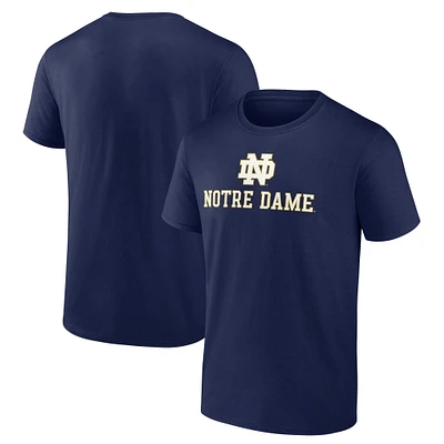 Men's Fanatics Navy Notre Dame Fighting Irish Team Lockup T-Shirt