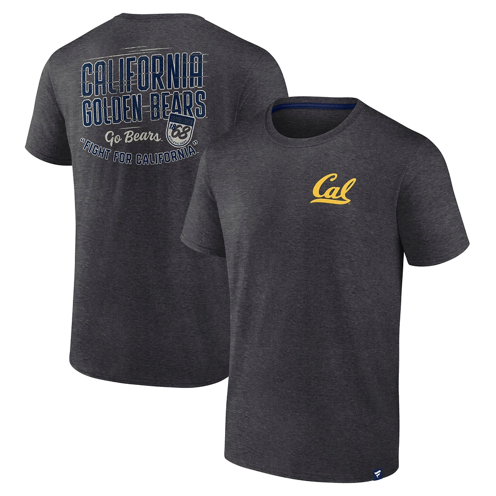 Men's Fanatics Heather Charcoal Cal Bears Iconic T-Shirt